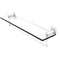 Allied Brass Montero Collection 22 Inch Glass Vanity Shelf with Integrated Towel Bar MT-1-22TB-WHM