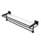 Allied Brass Montero Collection 22 Inch Gallery Glass Shelf with Towel Bar MT-1-22TB-GAL-ABZ