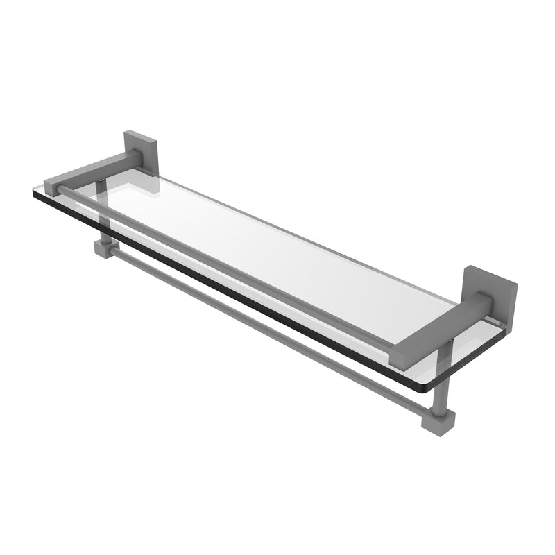 Allied Brass Montero Collection 22 Inch Gallery Glass Shelf with Towel Bar MT-1-22TB-GAL-GYM