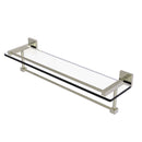 Allied Brass Montero Collection 22 Inch Gallery Glass Shelf with Towel Bar MT-1-22TB-GAL-PNI