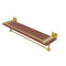 Allied Brass Montero Collection 22 Inch IPE Ironwood Shelf with Gallery Rail and Towel Bar MT-1-22TB-GAL-IRW-PB