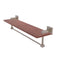 Allied Brass Montero Collection 22 Inch Solid IPE Ironwood Shelf with Integrated Towel Bar MT-1-22TB-IRW-PEW