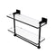 Allied Brass Montero Collection 16 Inch Two Tiered Glass Shelf with Integrated Towel Bar MT-2-16TB-BKM