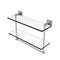 Allied Brass Montero Collection 16 Inch Two Tiered Glass Shelf with Integrated Towel Bar MT-2-16TB-SN