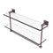 Allied Brass Montero Collection 22 Inch Two Tiered Glass Shelf with Integrated Towel Bar MT-2-22TB-CA