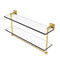 Allied Brass Montero Collection 22 Inch Two Tiered Glass Shelf with Integrated Towel Bar MT-2-22TB-PB