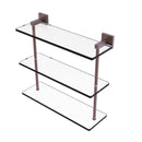 Allied Brass Montero Collection 16 Inch Triple Tiered Glass Shelf MT-5-16-CA