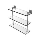 Allied Brass Montero Collection 16 Inch Triple Tiered Glass Shelf MT-5-16-GYM