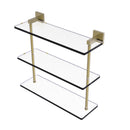 Allied Brass Montero Collection 16 Inch Triple Tiered Glass Shelf MT-5-16-SBR