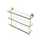 Allied Brass Montero Collection 22 Inch Triple Tiered Glass Shelf with integrated towel bar MT-5-22TB-PB