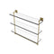 Allied Brass Montero Collection 22 Inch Triple Tiered Glass Shelf with integrated towel bar MT-5-22TB-UNL