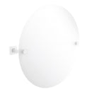 Allied Brass Montero Collection Contemporary Frameless Round Tilt Mirror with Beveled Edge MT-90-WHM