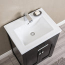 Water Creation 24" Espresso MDF Single Bowl Ceramics Top Vanity with Double Door From The MYRA Collection MY24CR01ES-000000000