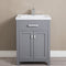 Water Creation 24" Cashmere Gray MDF Single Bowl Ceramics Top Vanity with Double Door From The MYRA Collection MY24CR01CG-000000000