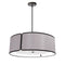 Dainolite 3 Light Notched Drum Pendant Bk Grey Shade & Diffuser NDR-243P-BK-GRY