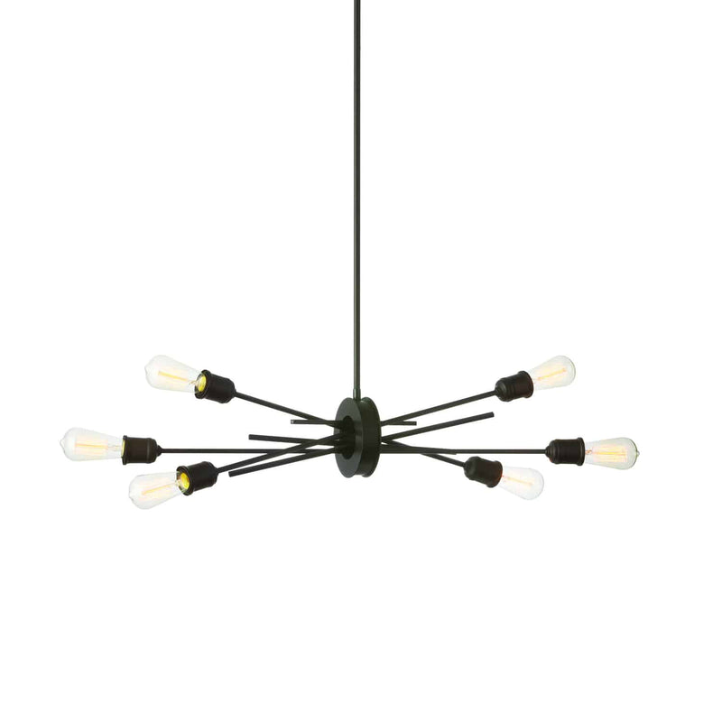 Dainolite 6 Light Horizontal Pendant Espresso Finish NEB-326HP-ES