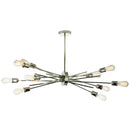 Dainolite 10 Light Horizontal Pendant Burnished Chrome Finish NEB-3910HP-BC