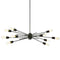 Dainolite 10 Light Horizontal Pendant Espresso Finish NEB-3910HP-ES