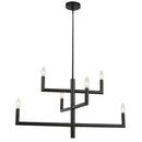 Dainolite 6 Light Incandescent Chandelier Matte Black NOR-326C-MB