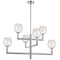 Dainolite 6 Light Incandescent Chandelier Polished Chrome Finish with Clear Glass NOR-326C-PC-CLR