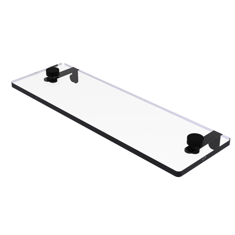 Allied Brass 16 Inch Glass Vanity Shelf with Beveled Edges NS-1-16-BKM