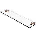 Allied Brass 22 Inch Glass Vanity Shelf with Beveled Edges NS-1-22-BBR