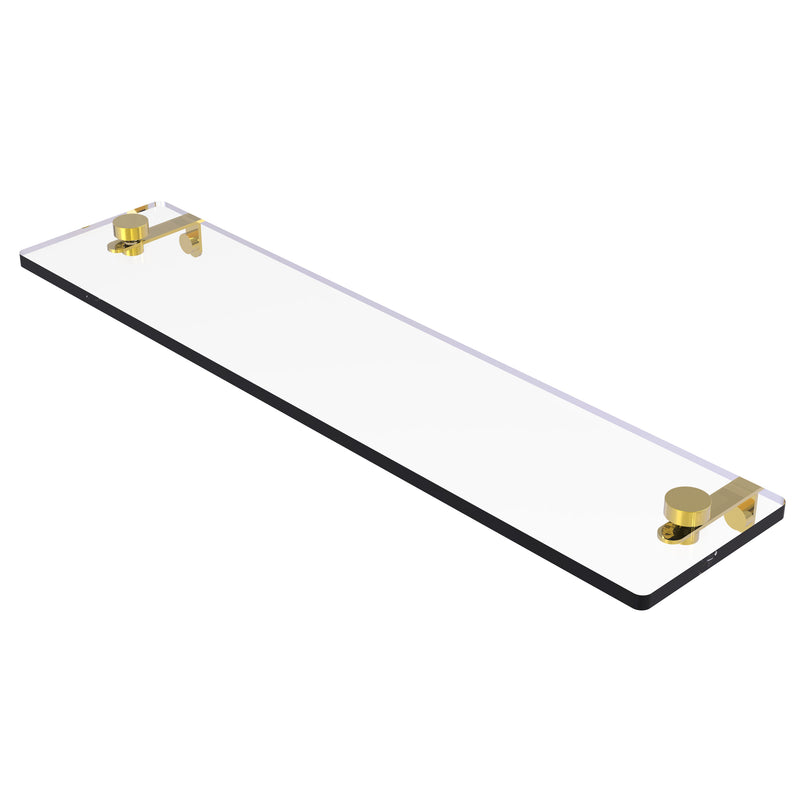 Allied Brass 22 Inch Glass Vanity Shelf with Beveled Edges NS-1-22-PB