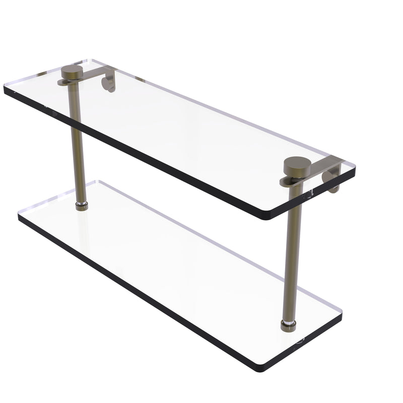 Allied Brass 16 Inch Two Tiered Glass Shelf NS-2-16-ABR