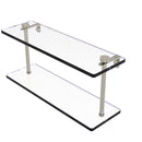 Allied Brass 16 Inch Two Tiered Glass Shelf NS-2-16-PNI