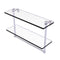 Allied Brass 16 Inch Two Tiered Glass Shelf with Integrated Towel Bar NS-2-16TB-PC