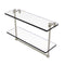 Allied Brass 16 Inch Two Tiered Glass Shelf with Integrated Towel Bar NS-2-16TB-PNI