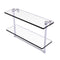 Allied Brass 16 Inch Two Tiered Glass Shelf with Integrated Towel Bar NS-2-16TB-SCH