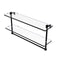 Allied Brass 22 Inch Two Tiered Glass Shelf with Integrated Towel Bar NS-2-22TB-BKM