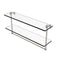 Allied Brass 22 Inch Two Tiered Glass Shelf with Integrated Towel Bar NS-2-22TB-PNI