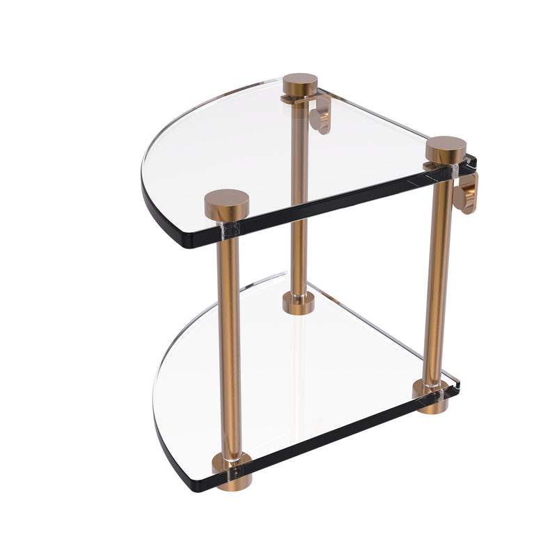 Allied Brass Two Tier Corner Glass Shelf NS-3-BBR