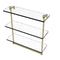 Allied Brass 16 Inch Triple Tiered Glass Shelf with Integrated Towel Bar NS-5-16TB-SBR