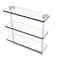 Allied Brass 16 Inch Triple Tiered Glass Shelf with Integrated Towel Bar NS-5-16TB-SCH