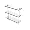 Allied Brass 16 Inch Triple Tiered Glass Shelf with Integrated Towel Bar NS-5-16TB-WHM