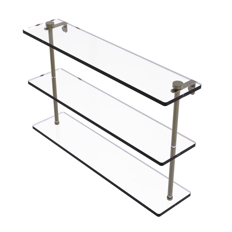 Allied Brass 22 Inch Triple Tiered Glass Shelf NS-5-22-ABR