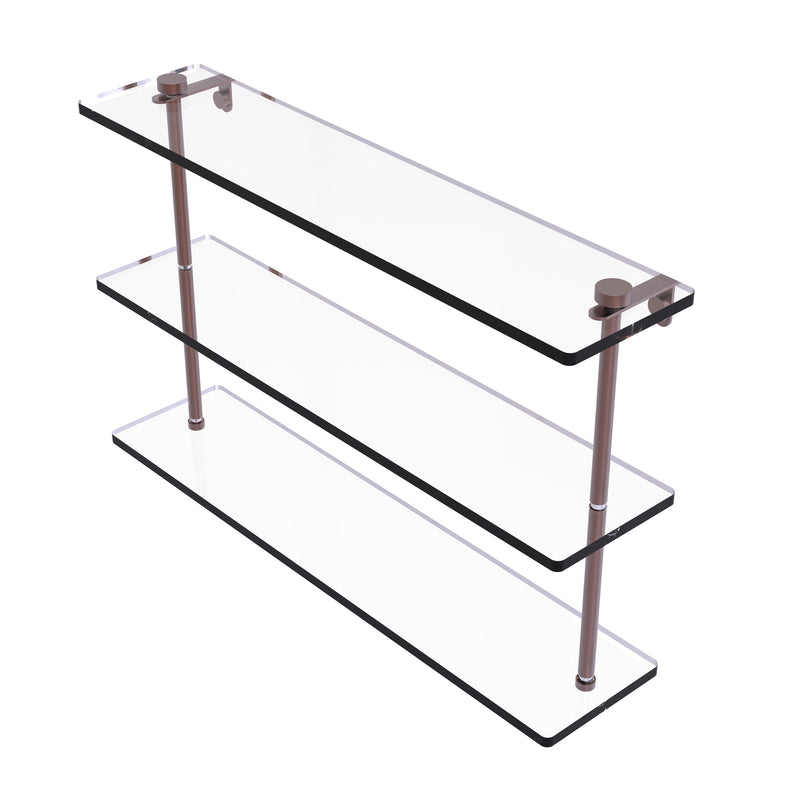 Allied Brass 22 Inch Triple Tiered Glass Shelf NS-5-22-CA