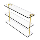 Allied Brass 22 Inch Triple Tiered Glass Shelf NS-5-22-PB