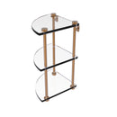 Allied Brass Three Tier Corner Glass Shelf NS-6-BBR