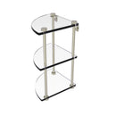 Allied Brass Three Tier Corner Glass Shelf NS-6-PNI