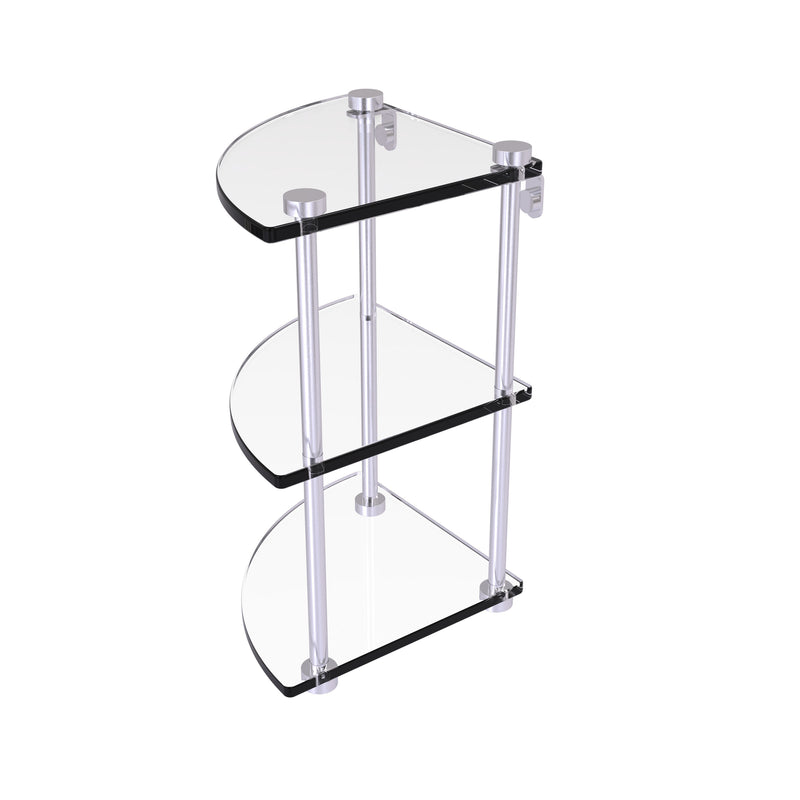 Allied Brass Three Tier Corner Glass Shelf NS-6-SCH