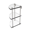 Allied Brass Three Tier Corner Glass Shelf NS-6-SN