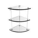 Allied Brass Three Tier Corner Glass Shelf NS-6-WHM