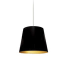 Dainolite 1 Light Oversized Drum Pendant Small   Blk/Gld OD-S-698