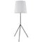 Dainolite 1 Light 3 Leg Matte Black Drum Floor Fixture with Jewel Tone White Shade OD3-F-790-MB