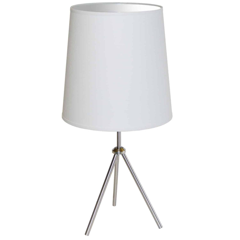 Dainolite 1 Light 3 Leg Drum Table Fixture W/White Shade OD3T-L-790-SC