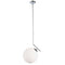 Dainolite 1 Light Incand White Glass Pendant Pc Finish ORN-141P-PC-WH